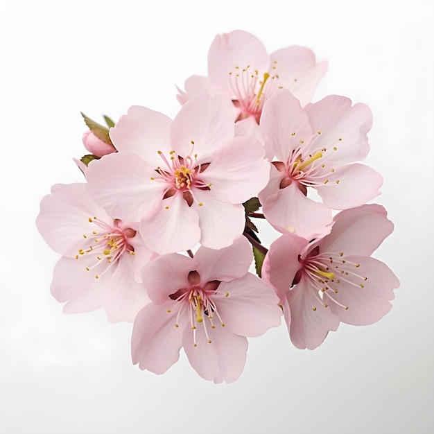 sakura flowers isolated on white background