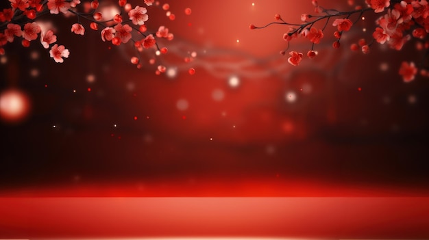 Sakura takken van bloeien tegen van wazige achtergrond op de natuur buiten Mooie kersenbloesem bloeiende dromerige romantische afbeelding lente bloem petal kopieer ruimte Generatieve AI
