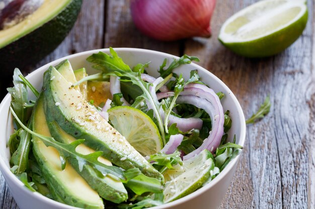 Photo salad in bowl