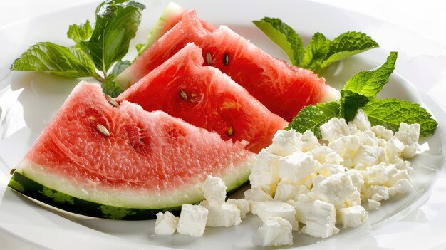 Salad feta watermelon