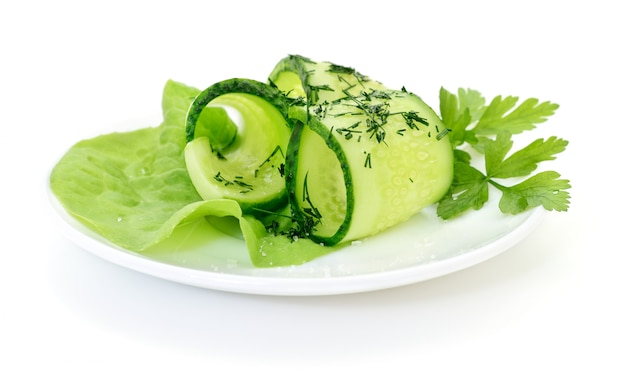 Salad from cucumbers 