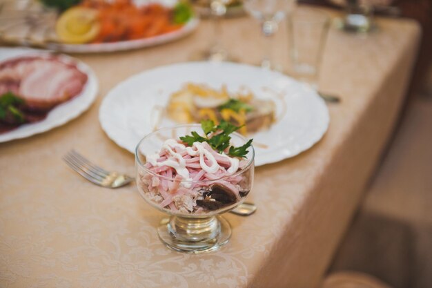 Photo salad in a plate 1702