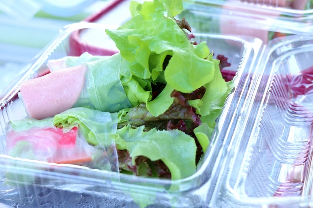 Rotolo di insalata al cibo di strada