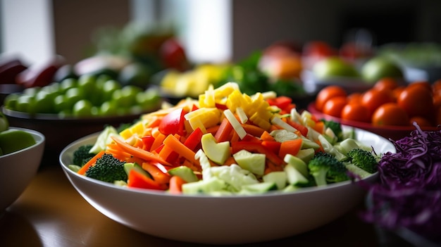 salad in a tray High definition photography creative wallpaper