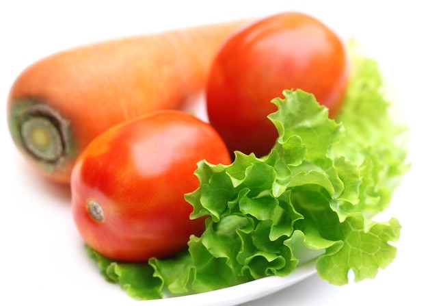 Salad vegetables in a plate