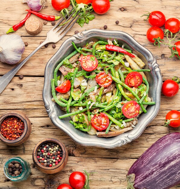 Salad with asparagus beans