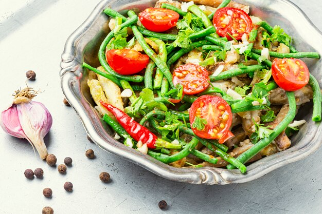 Salad with asparagus beans