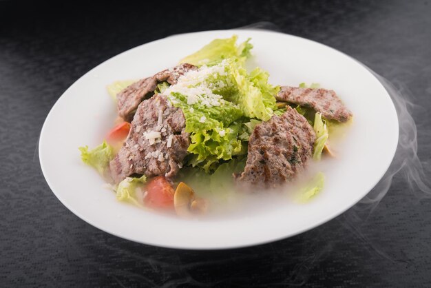 Photo salad with beef