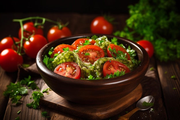 Salad with cherry tomatoes