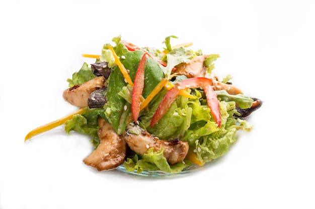 Salad with chicken Teriyaki and vegetables Asian Lunch