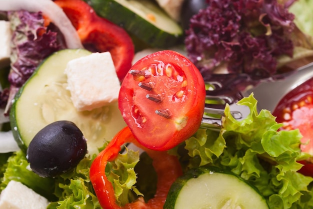 Salad with feta and greek olives