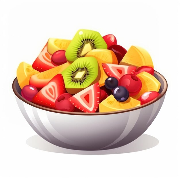 Photo salad with fresh fruits and berries