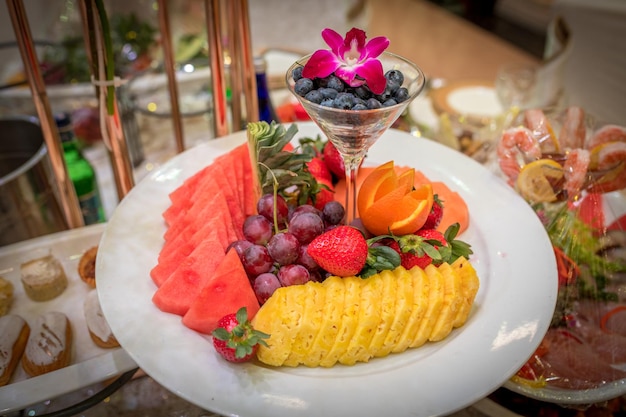 Salad with fresh fruits and berries