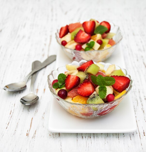 Salad with fresh fruits