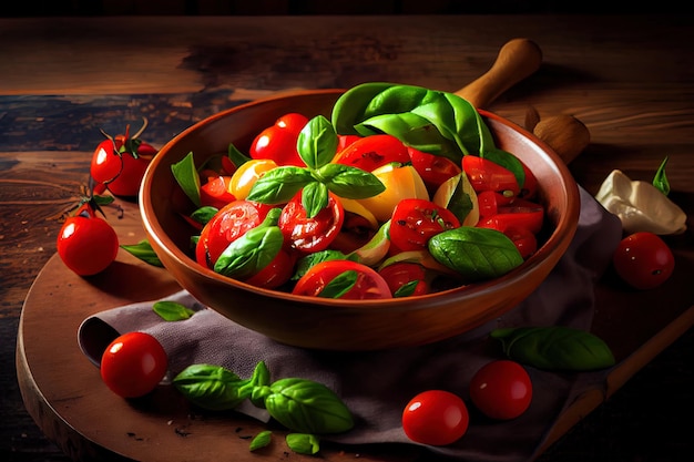 Salad with fresh tomatoes