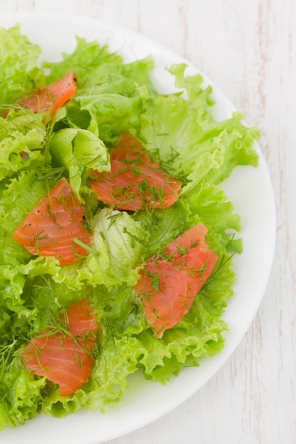 Salad with salmon