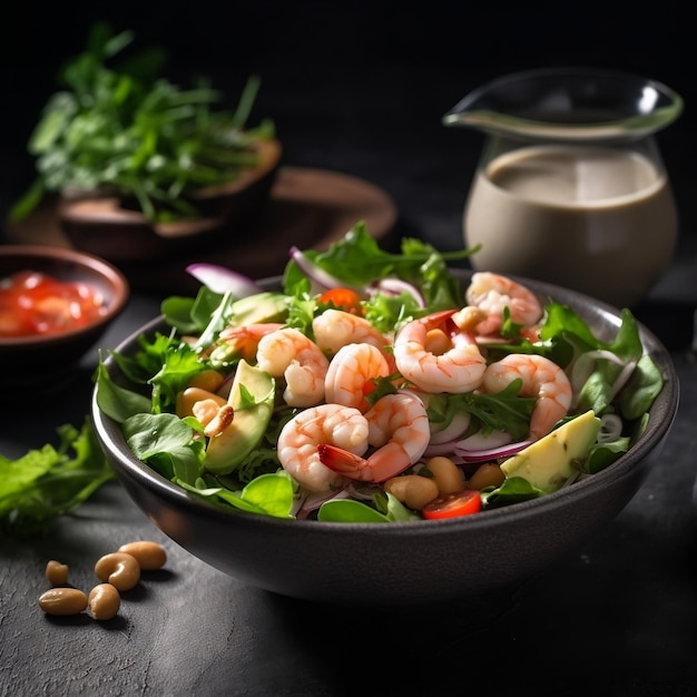 Salad with shrimps Ceviche