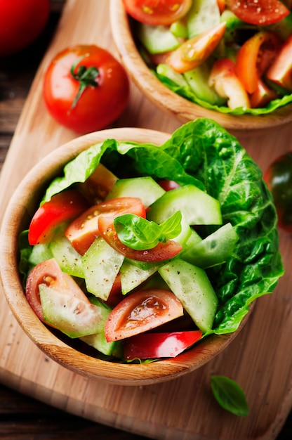 salad with tomato and cucumber