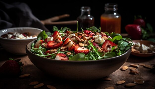 salad with vegetables and meat vegetables in a bowl salad with vegetables