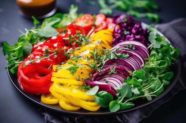 Photo salad with vegetables