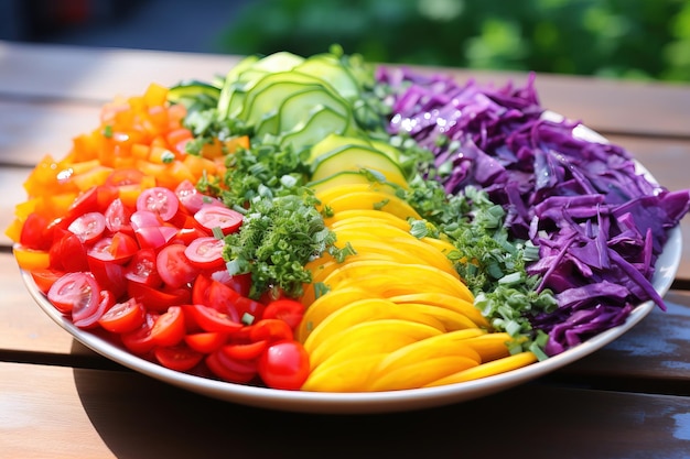 Photo salad with vegetables