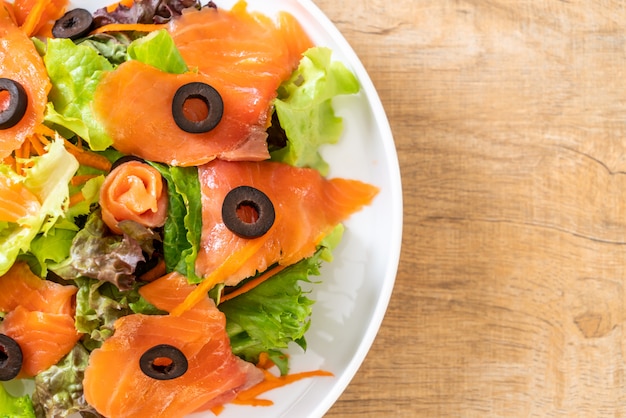 salade met gerookte zalm