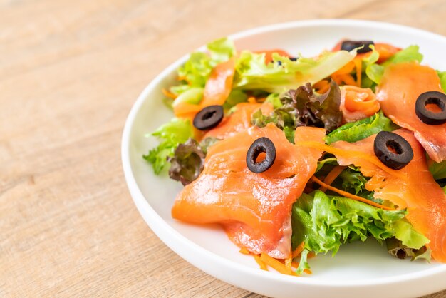 salade met gerookte zalm