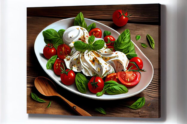 Salade met Tomaten en Burrata-kaas