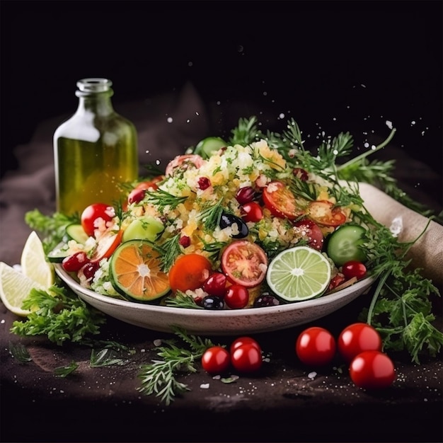 Salade Met Tomaten Komkommers En Quinoa