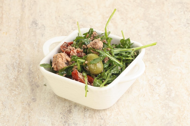 Salade met tonijn en rucola