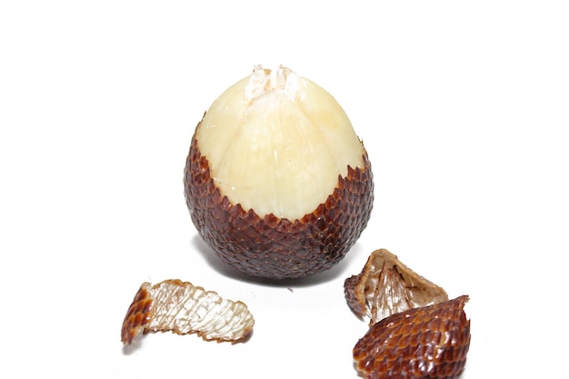 salak fruit or sneak fruit tropical fruit on white background.