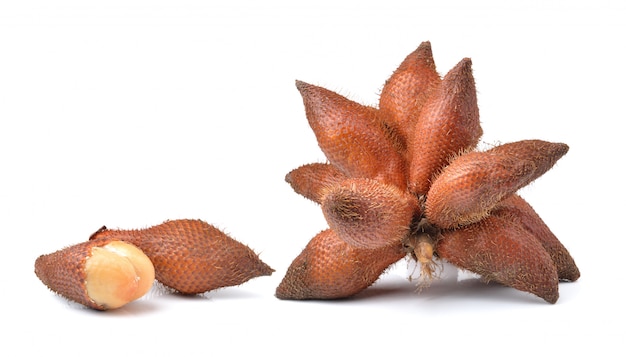 Salak snake fruit isolated on white space