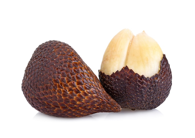 Salak snake fruit path isolated on white