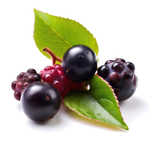 Salal Berry fruit isolated on white background