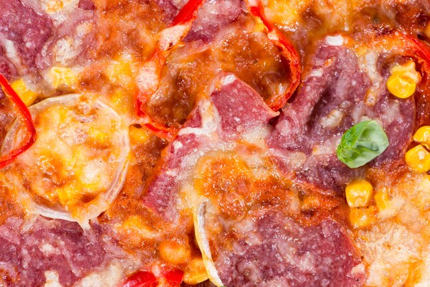 Salami Pizza Background