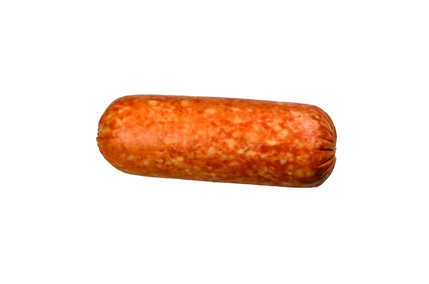 Salami sausage isolated on a white background