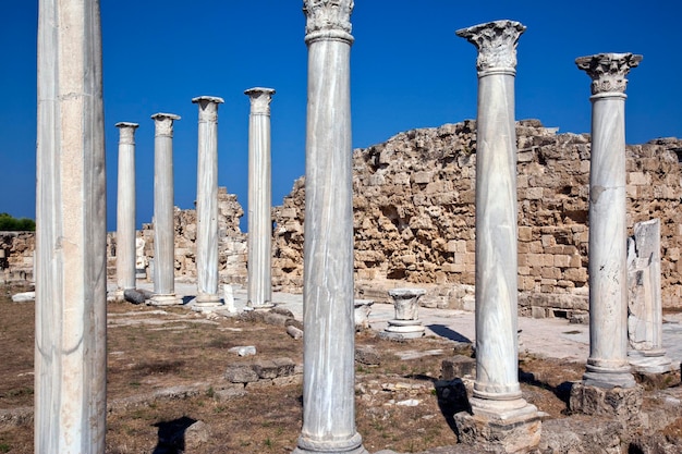 Римские руины Саламина Турецкий Кипр