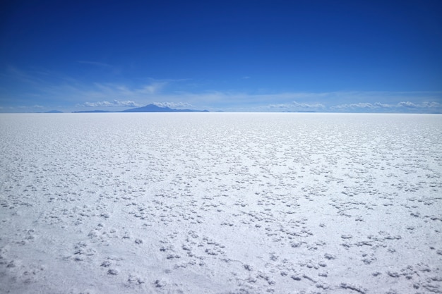 写真 南アメリカボリビアの雨季後のウユニ塩原