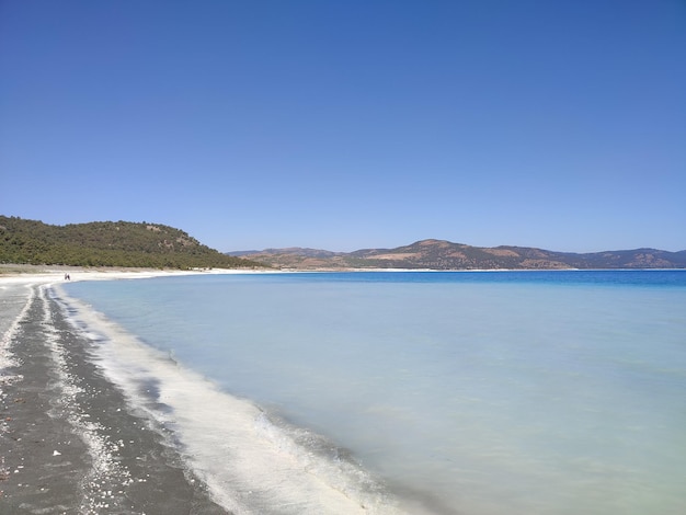 Photo the salda lake in turkey