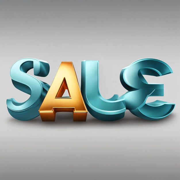 Sale 3d text effect