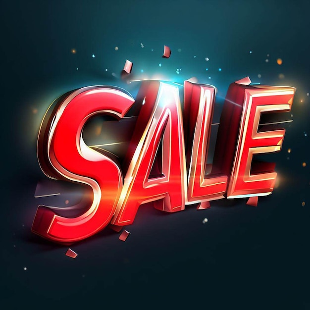 Sale 3d text effect