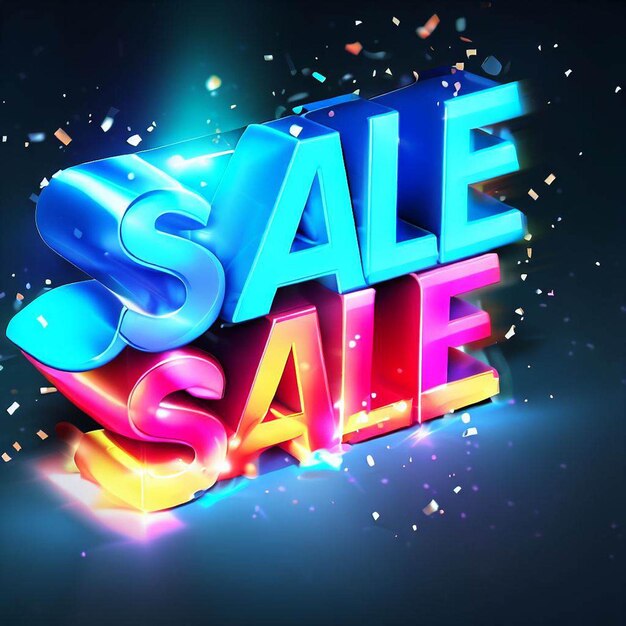 Sale 3d text effect