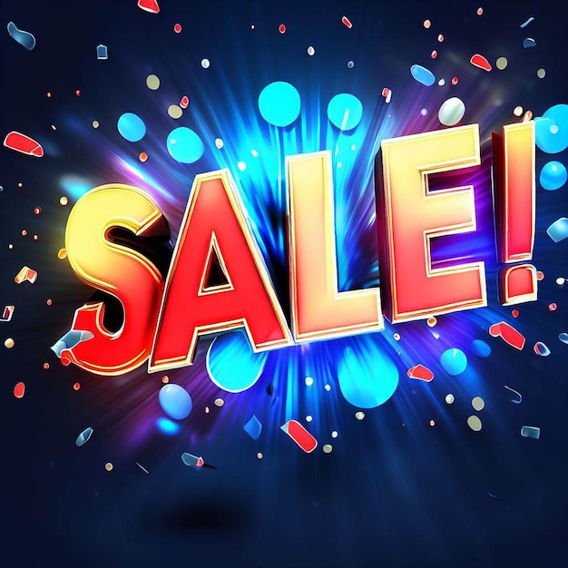 Sale 3d text effect