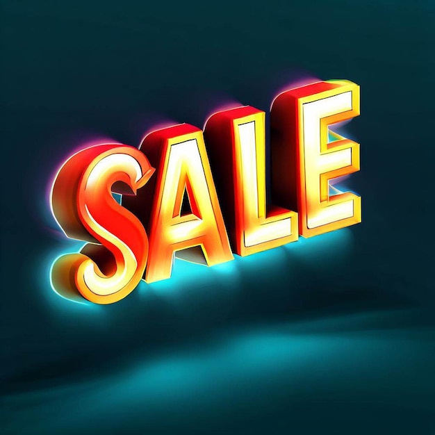 Sale 3d text effect