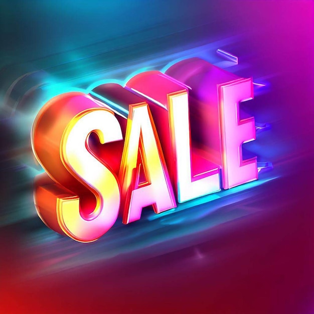 Sale 3d text effect