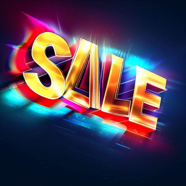 Sale 3d text effect