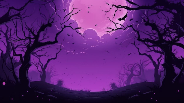 Photo sale background halloween big moon violet