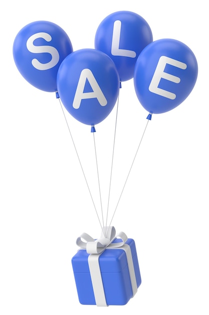 Sale banner decoration 3D illustration