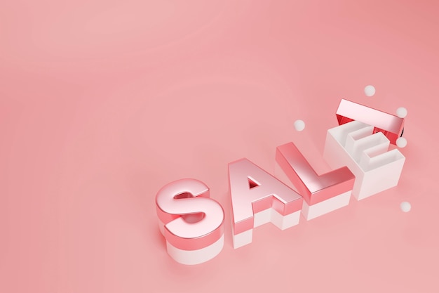 Sale Gift box 3D Background Concept Design