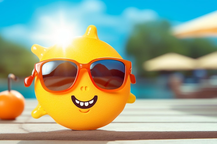 Photo sale summer s with great sun character